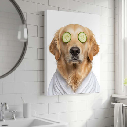 Custom Pet Portrait | Funny Bathroom Art | Pet Wall Decor