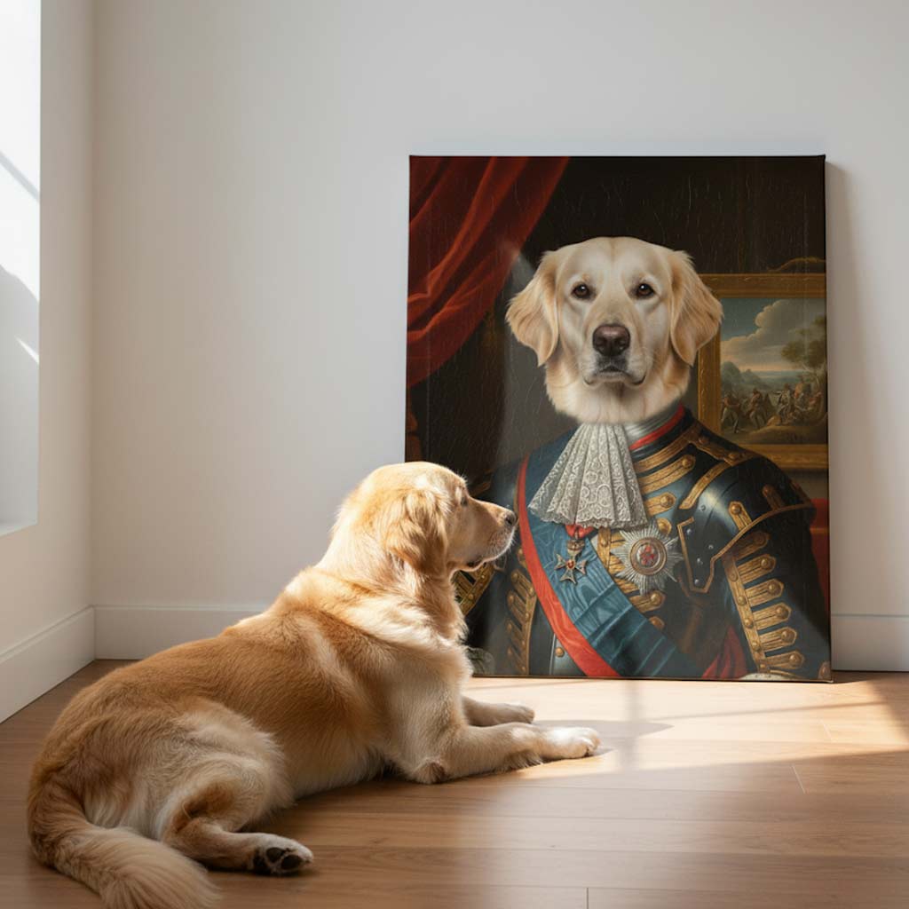 Royal Pet Portrait Custom Pet Portrait Canvas | Renaissance Style