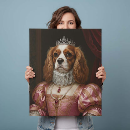 Royal Pet Portrait Custom Pet Portrait Canvas | Renaissance Style