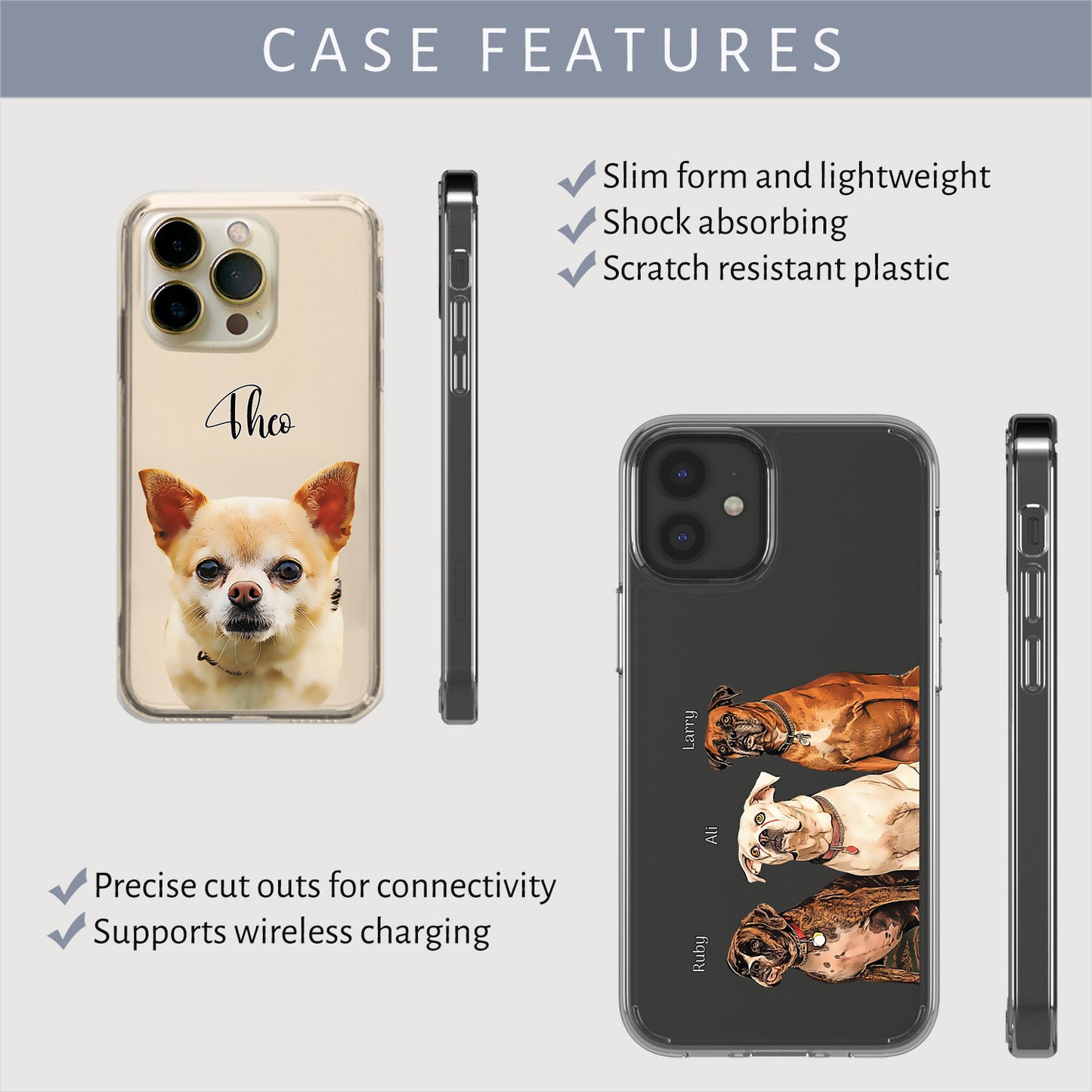 Custom Pet Phone Case Using Pet Photo| Clear Cases