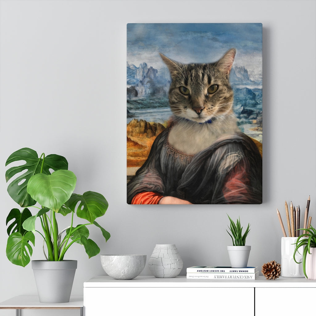 Parody Mona Lisa Custom Pet Canvas Wraps