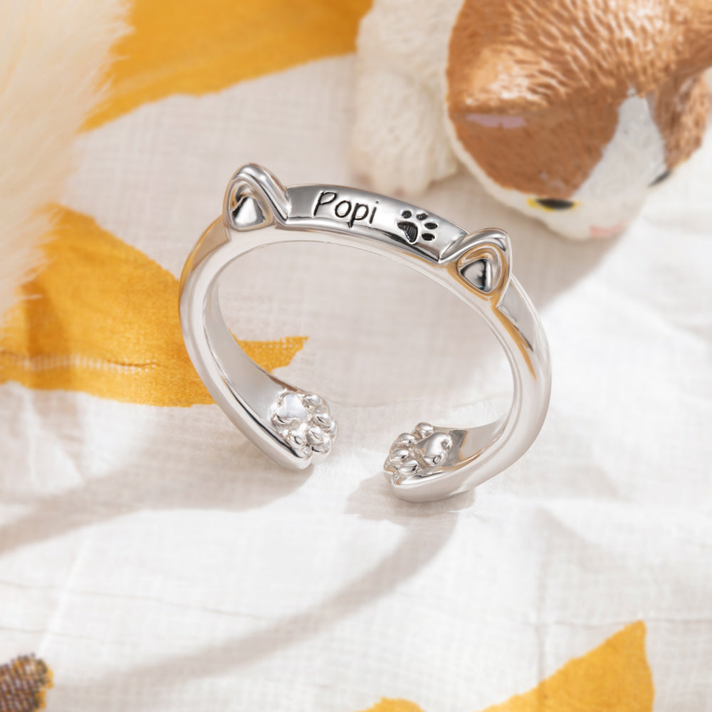 Custom ring with cat ears