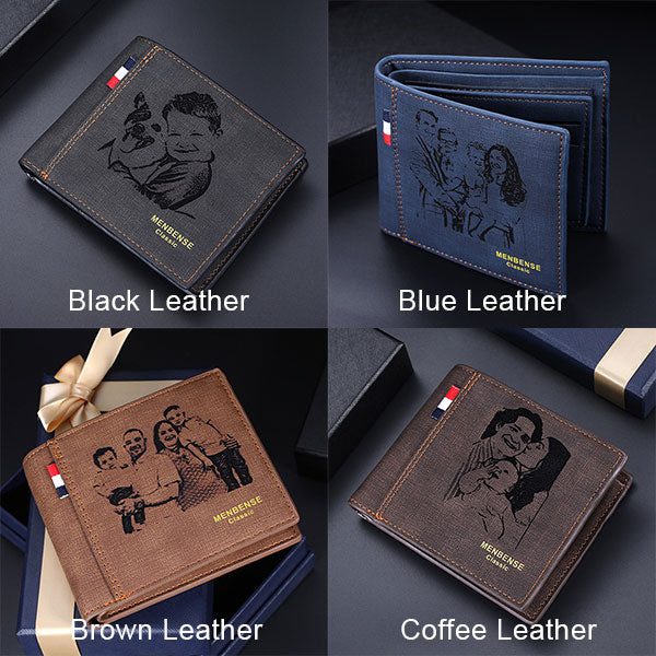 Personalized Men's Photo Leather Wallet