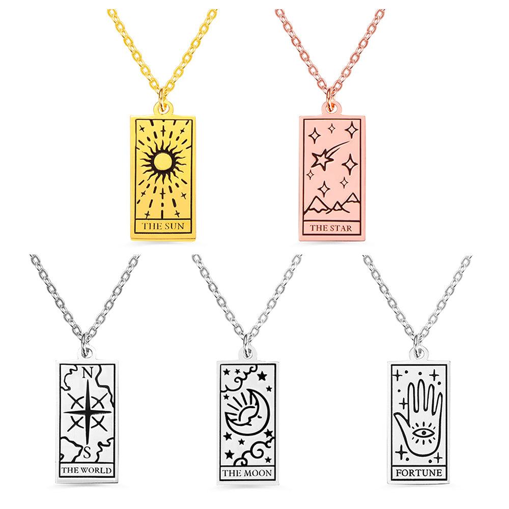 Personalized Tarot Card Necklace