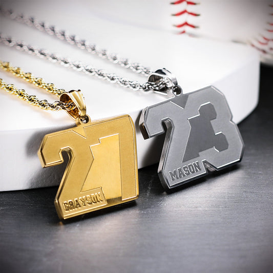 Personalized Sports Number Necklace