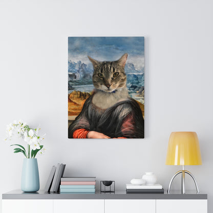 Parody Mona Lisa Custom Pet Canvas Wraps