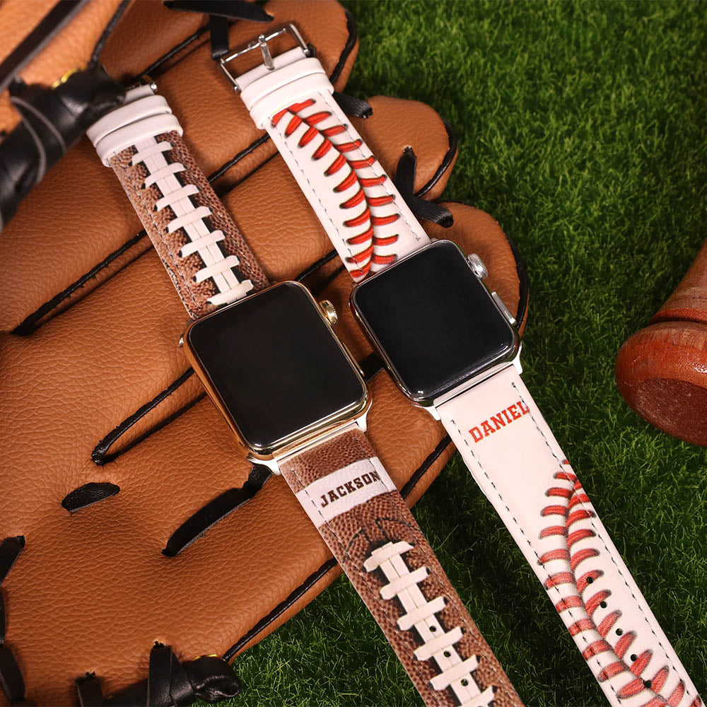 Personalized Sports Leather Watch Band for Apple Watch