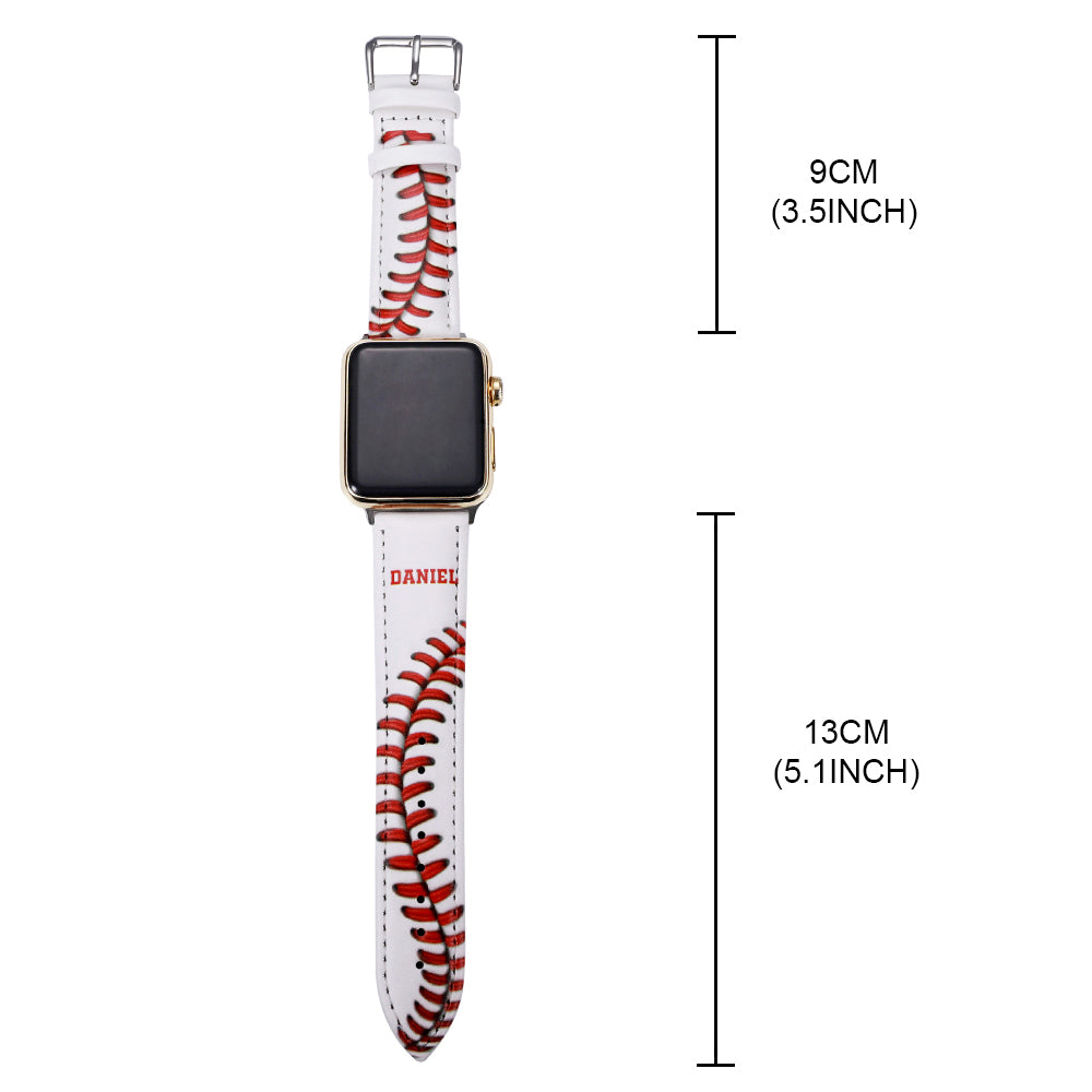 Personalized Sports Leather Watch Band for Apple Watch