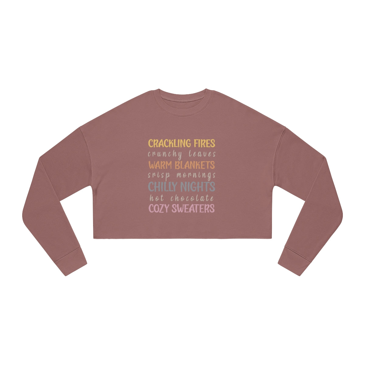 Cracking fires Chilly Night Design Women's Cropped Sweatshirt