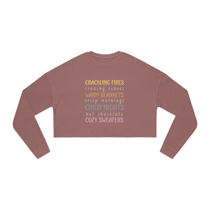 Cracking fires Chilly Night Design Women's Cropped Sweatshirt