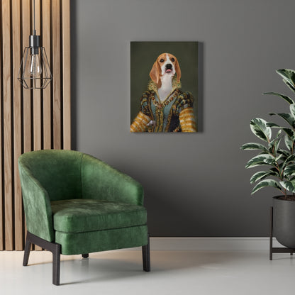 The Sapphire Queen - Custom Pet Portrait Canvas