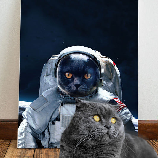 Fly Me To The Moon - The Astronaut  Custom Pet Canvas Wraps