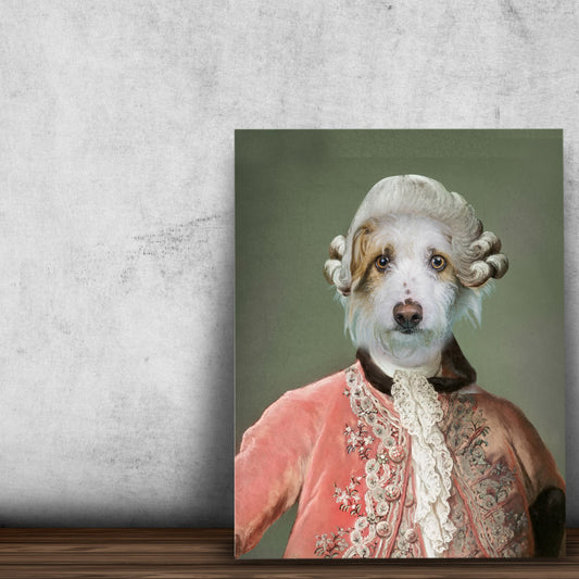 Renaissance Gentleman Costume 2 Pet Portrait Canvas