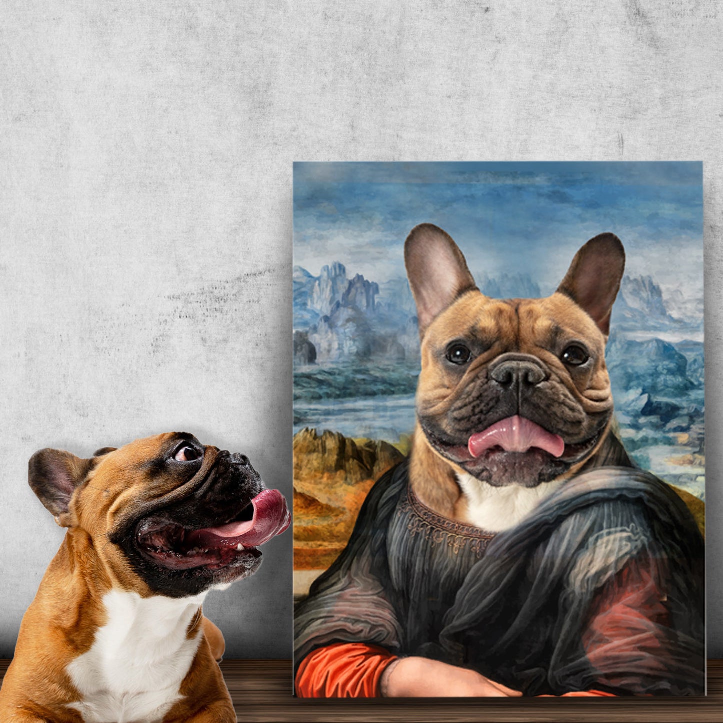 Parody Mona Lisa Custom Pet Canvas Wraps