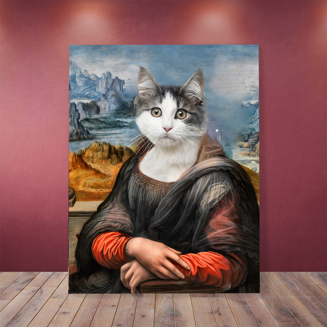 Parody Mona Lisa Custom Pet Canvas Wraps