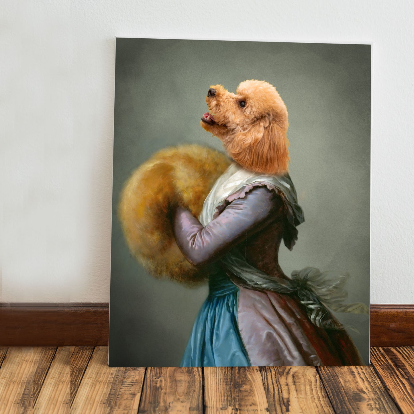 Renaissance Elegant Costume Custom Pet Portrait Canvas