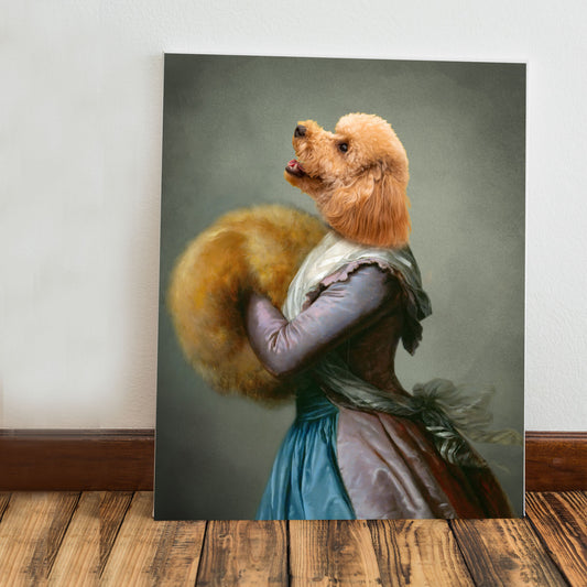 Renaissance Elegant Costume Custom Pet Portrait Canvas