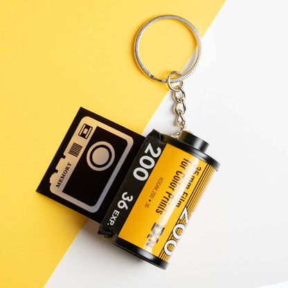 Custom photo camera roll keychain-Free gift box included