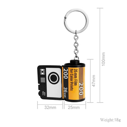 Custom photo camera roll keychain-Free gift box included