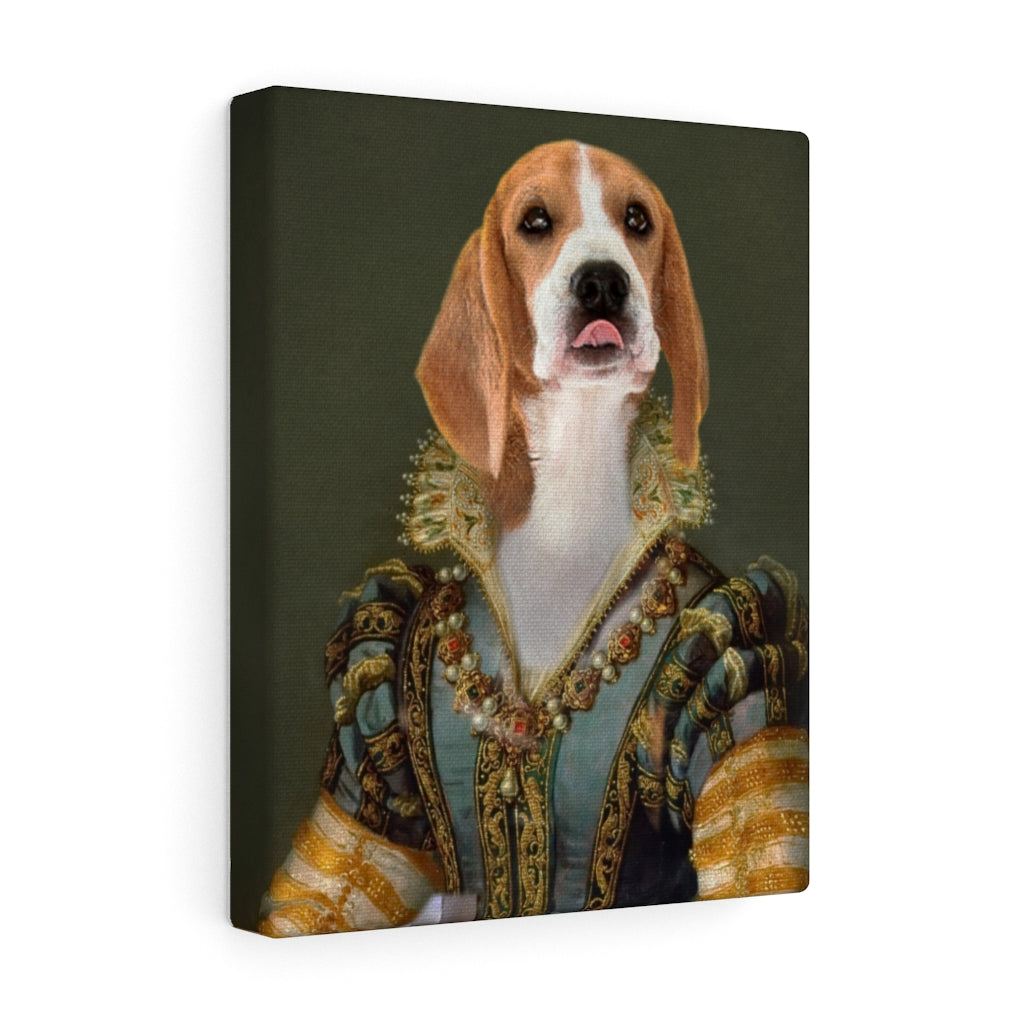 The Sapphire Queen - Custom Pet Portrait Canvas