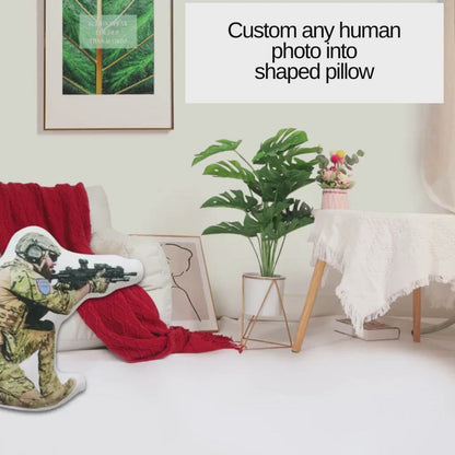 Personalized Human Photo into Shaped pillow