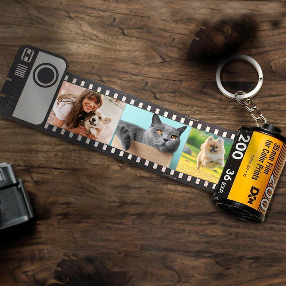 photo camera roll keychain