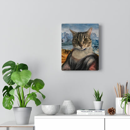 Parody Mona Lisa Custom Pet Canvas Wraps